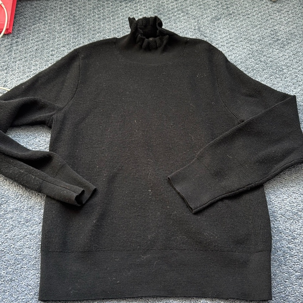 J Crew ruffle neck sweater